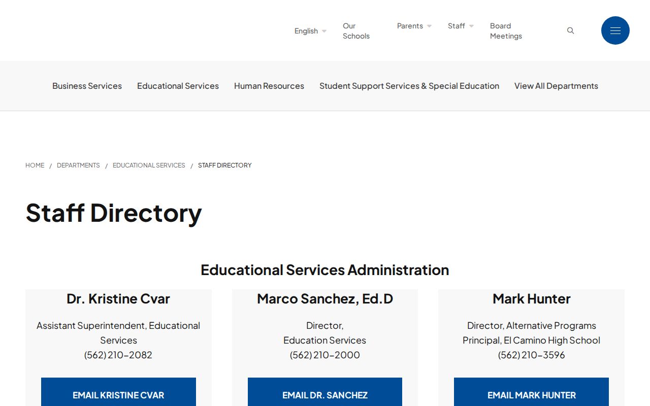 Norwalk people directories NLMUSD staff directory
